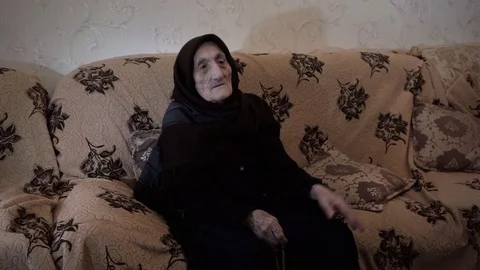 Talking with elderly woman Stock Footage 107973609