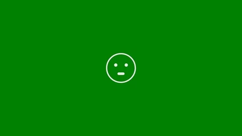 Talking Face Minimal Animation - Green Screen, 7.5% Gray Stock Footage 337950034