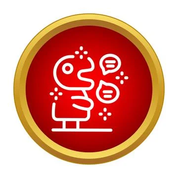 Talking head communication icon with speech bubbles Stock Illustration