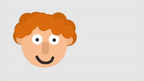 The talking head of a red-haired man Video stock 239497652