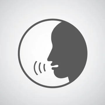 Talking icon Stock Illustration