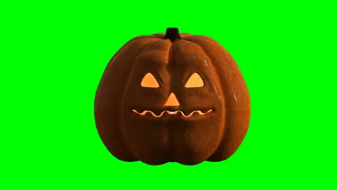 A talking Jack-o'-lantern (a talking pumpkin) Video stock 118653695