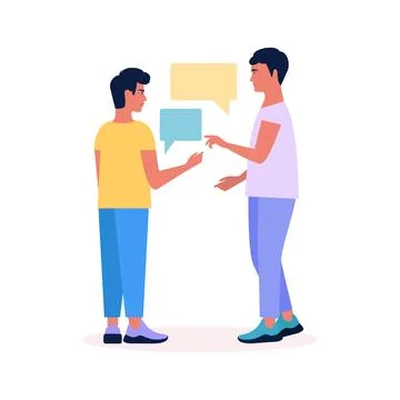 Talking men Stock Illustration