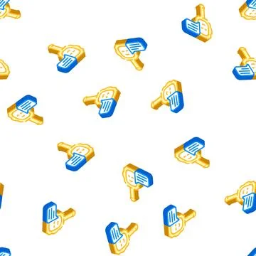 Talking mirror isometric icon seamless pattern color 스톡 일러스트