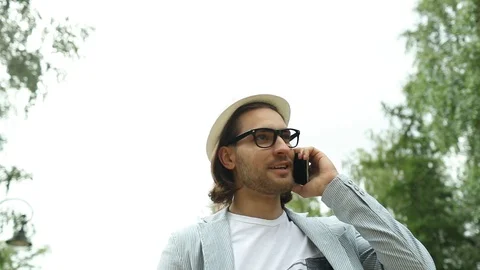 Talking on mobile phone Stock Footage 112062975