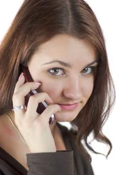 Talking on mobile phone Foto stock