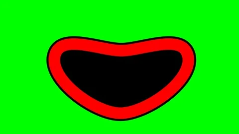 A talking mouth and red lips to use on any character's face Stock Footage 285959605