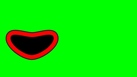 A talking mouth and red lips to use on any character's face Stock Footage 285959606