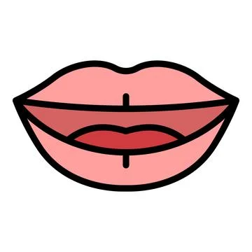 Talking mouth sync icon vector flat Illustration