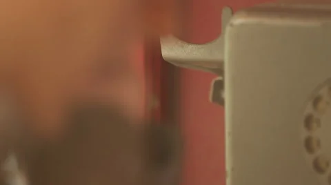 Talking on pay phone Stock Footage 41893095