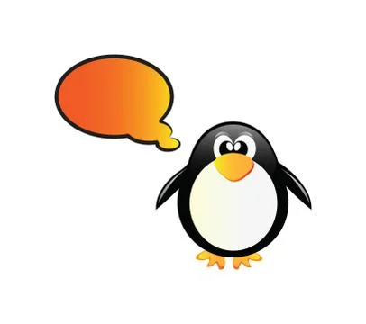 Talking penguin Stock Illustration