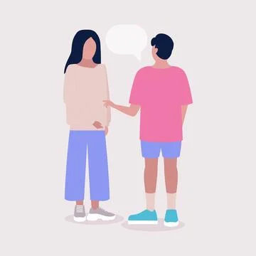 Talking people Stock Illustration