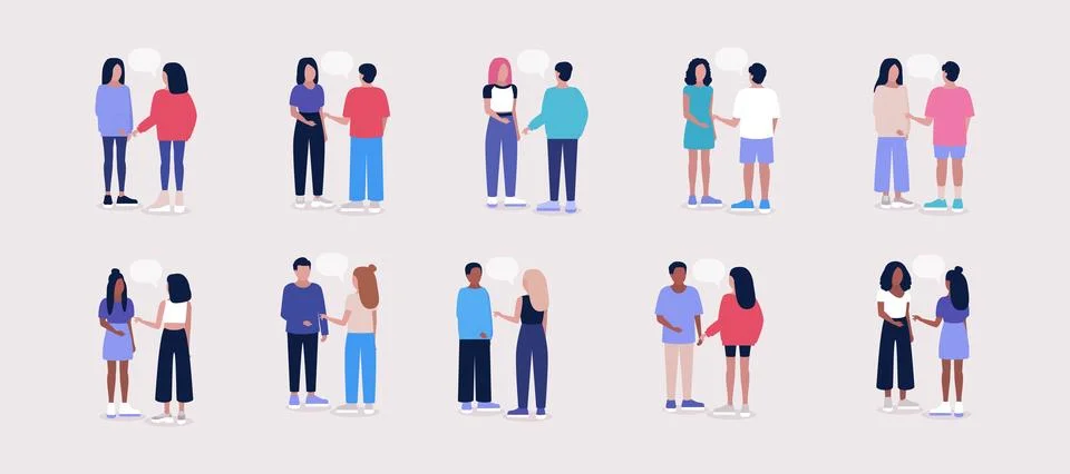 Talking people Stock Illustration