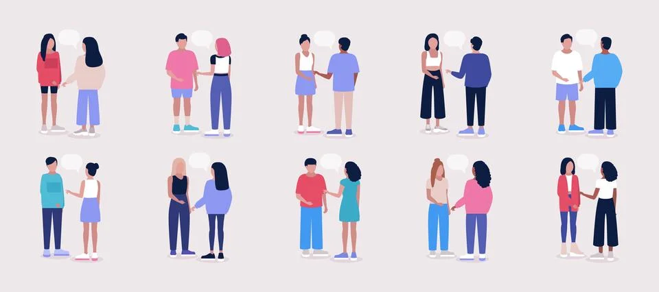 Talking people Stock Illustration