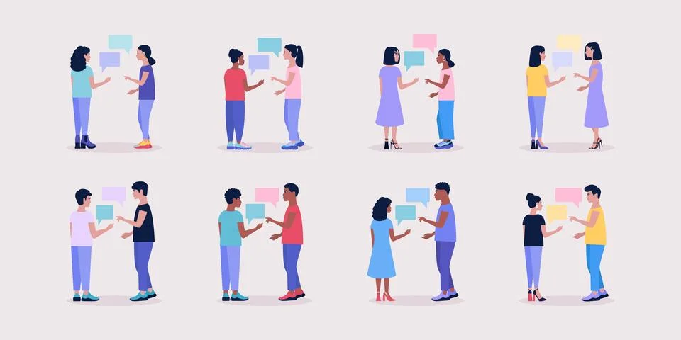 Talking people Stock Illustration