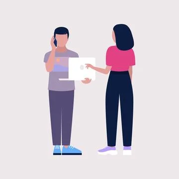 Talking people Stock Illustration