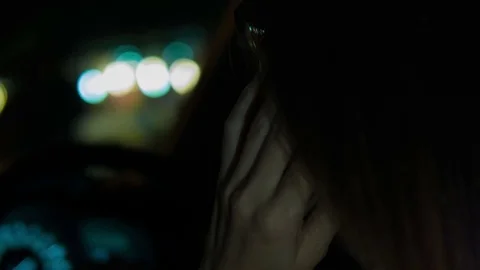 Talking Phone In Car Stock Footage 73351921