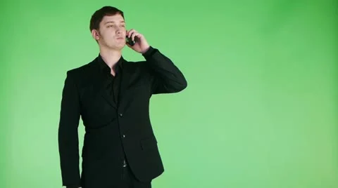 Talking on phone 库存影片 21227247