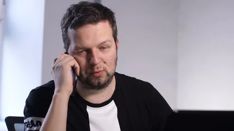 Talking on the phone Stock Footage 86949790