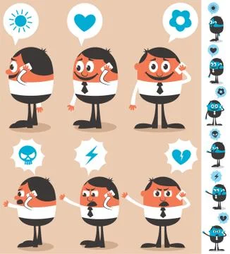 Talking on Phone Stock Illustration