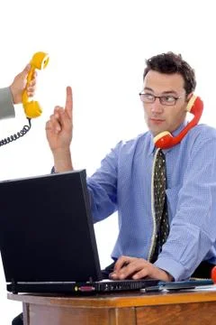 Talking on the phone Stock-Fotos