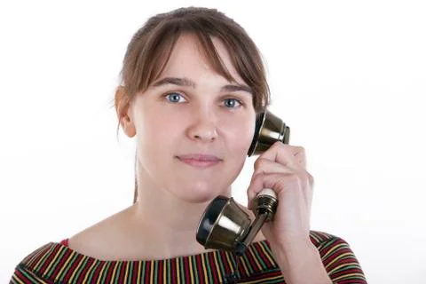 Talking on phone Stock Photos