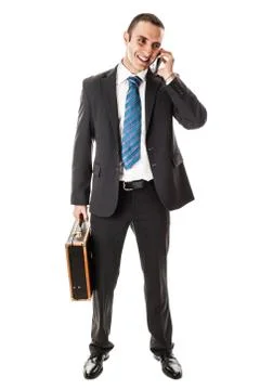 Talking at phone Stock Photos