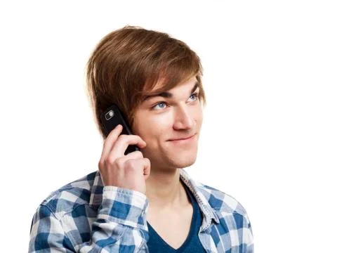 Talking on phone Stock Photos