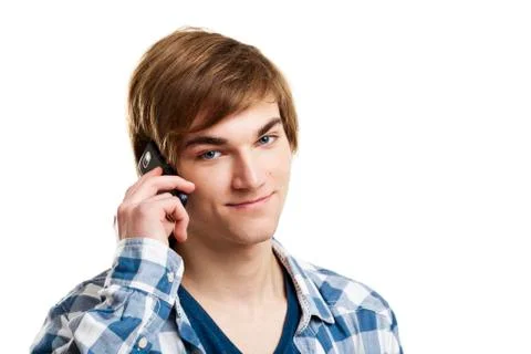 Talking on phone Stock Photos