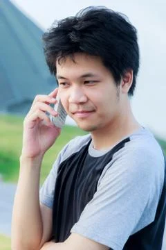 Talking on the phone Stock Photos