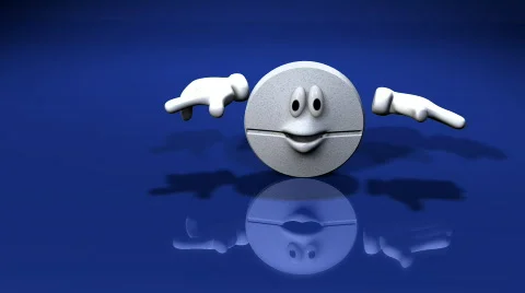 Talking pill, with alpha, LOOP Video stock 294663