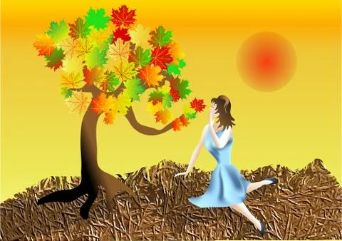 Talking to plant Stock Illustration