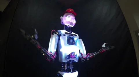 Talking robot Stock Footage 47472394