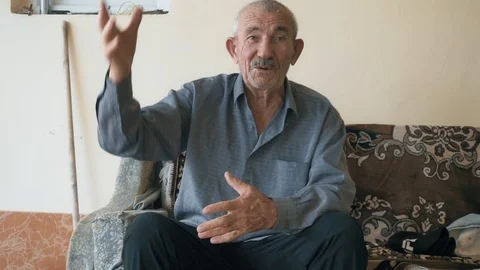 Talking with senior man Stock Footage 95679689