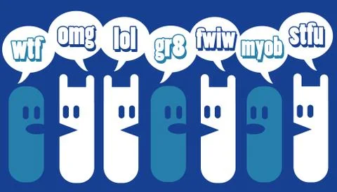 Talking slang Stock Illustration