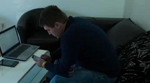 Talking on Smartphone Stock Footage 68033455