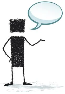 Talking stick figure Иллюстрация
