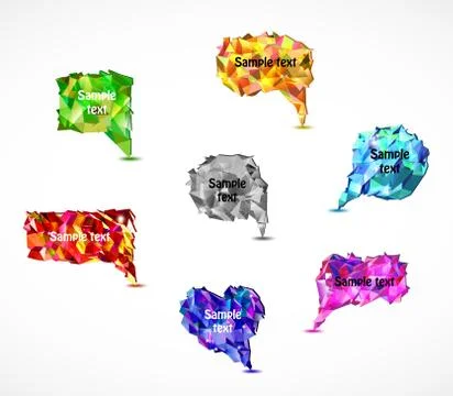 Talking triangle bubble. Vector イラスト素材