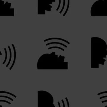 Talking web icon. flat design. Seamless pattern. Illustrazione stock