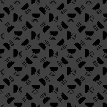 Talking web icon. flat design. Seamless pattern. Stock Illustration