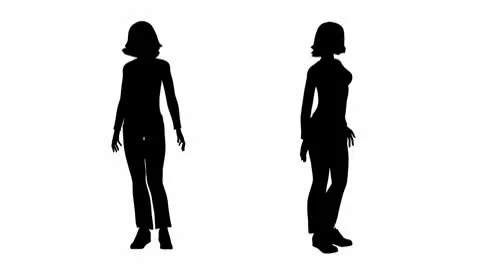 Talking woman silhouette Stock Footage