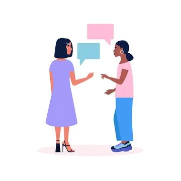 Talking women Stock Illustration