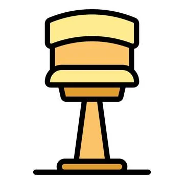 Tall bar stool icon vector flat Stock Illustration