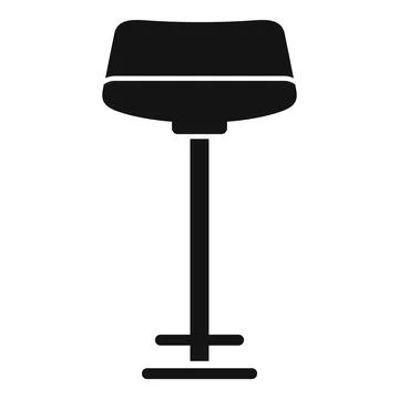 Tall bar stool standing on white background icon Illustrazione stock