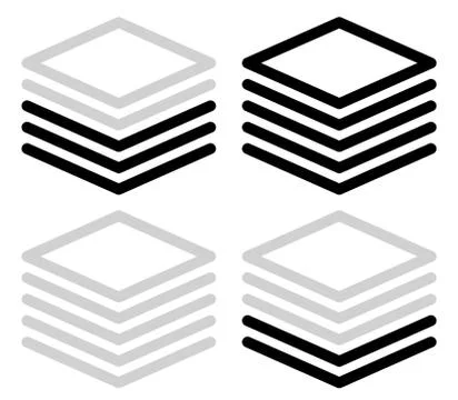 Tall black and white progress, steps, phase indicators, vector. (5 steps) 스톡 일러스트