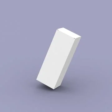 Tall box, packaging template for product design 3d mockup.  Stock Illustration