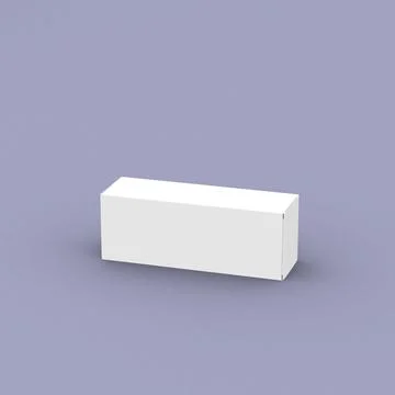 Tall box, packaging template for product design 3d mockup.  Illustrazione stock