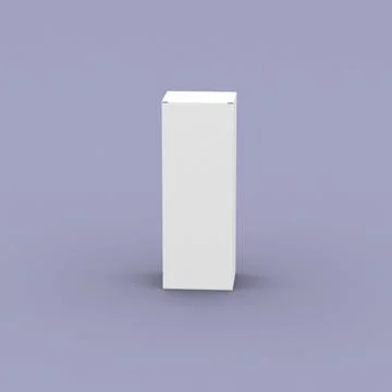 Tall box, packaging template for product design mockup. Clean background Stock Illustration