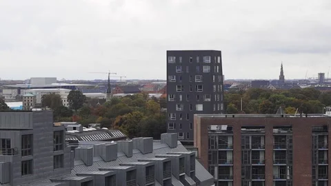 A tall building in a city Stock Footage 156340140