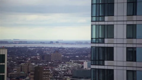 Tall Building With Corner Windows Stock Footage 74481695